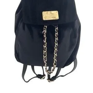 Bebe Black Backpack with Gold Chain Accent bebe Julia Mini Black Backpack RGT ? | eBay main image 4